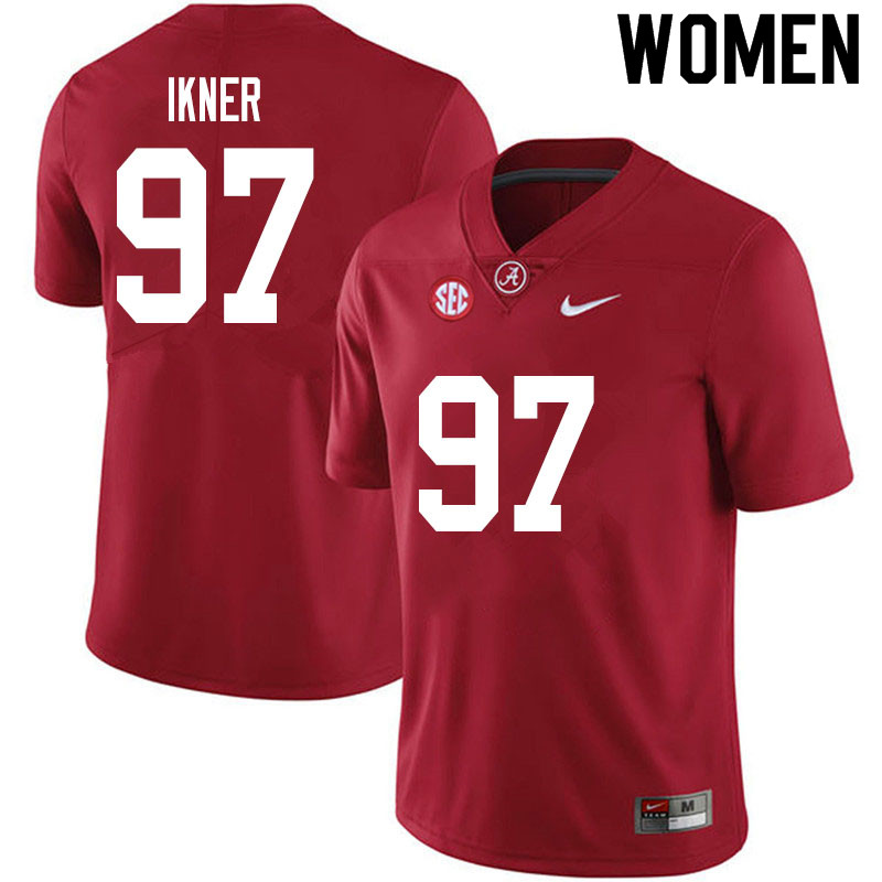 Women #97 LT Ikner Alabama Crimson Tide College Football Jerseys Sale-Crimson